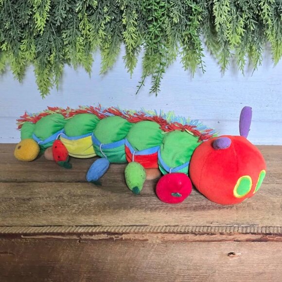 Rare Eric Carle The Very Hungry Caterpillar Large Rattle Plush Stuffed Animal - Picture 1 of 16